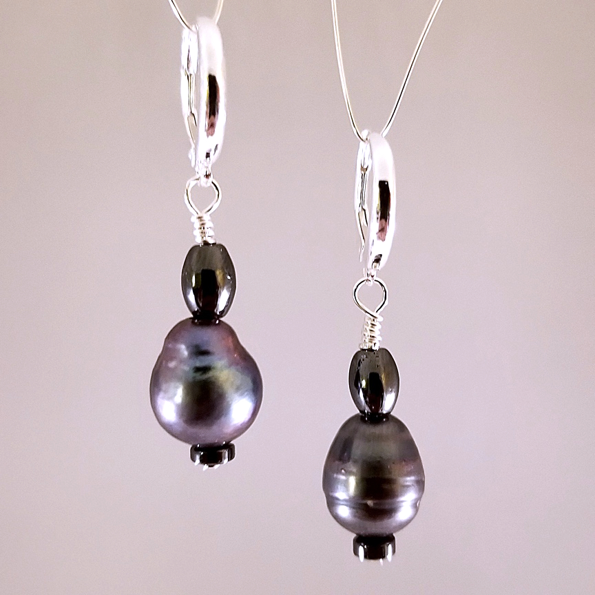 Peacock Pearls and Hematite Set 2